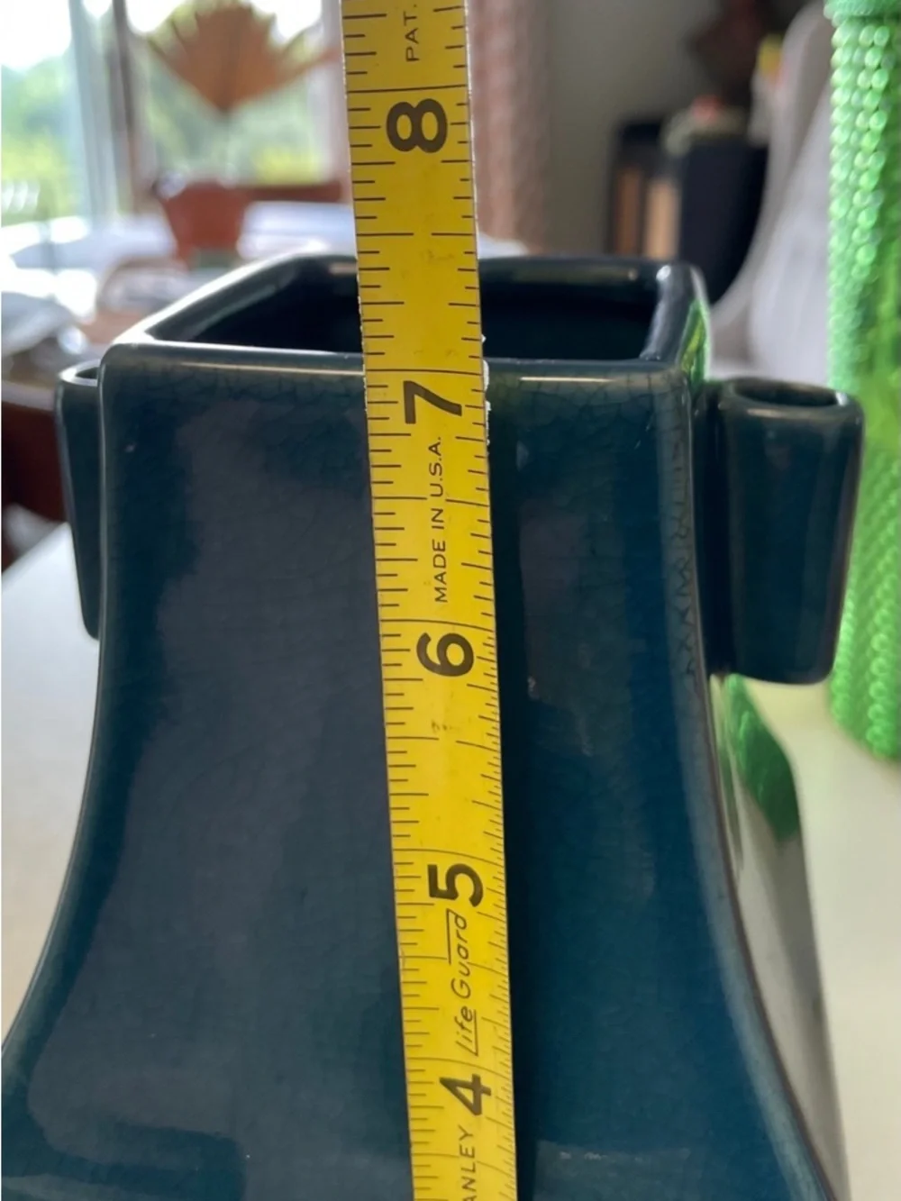 West Elm blue decorative vase